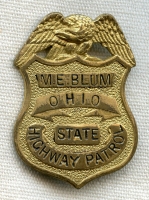 1930s Ohio State Highway Patrol Wallet Badge of Cleveland Lawyer, Judge, Prosecutor Martin E. Blum