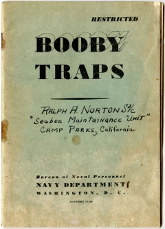 WWII US Navy Manual NavPers 16110: Booby Traps IDed to a Seabee