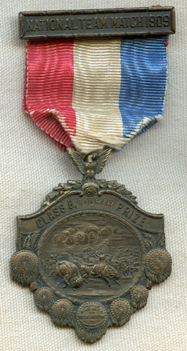 Beautiful National Team Match 1909 Medal for Class B 4th Prize of the ...