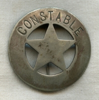 Circa 1900 "Stock" Constable Circle Star