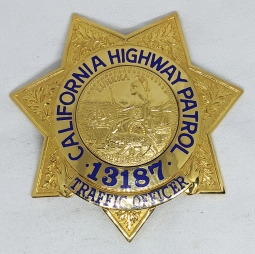 Great 1989 California Highway Patrol 'Rejected' Badge by Williams & Anderson of RI #13187