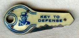 Very Cool WWII Patriotic "Key Chain Knife" with Uncle Sam and Camp Breckinridge, KY Celluloid Scales