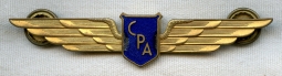 1940s Canadian Pacific Air Lines (CPA) Enameled Wing by Scully