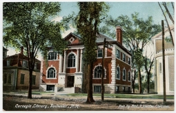 Circa 1905 Postcard of Carnegie Library, Rochester, New Hampshire