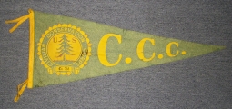 Rare 1930s CCC (Civilian Conservation Corps) Co #736 Souvenir Pennant