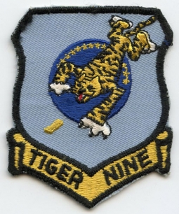 Ca 1980 USAF Academy Cadet Squadron 9 "Tiger Nine" Jacket Patch