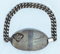 Great WWII USAAF Air Gunner ID Bracelet in Sterling by CORO