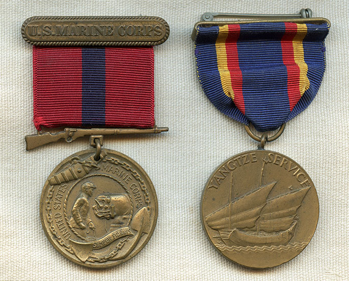 Cool Small China Marine Medal Grouping of Trumpeter Paul C. Duffy with ...