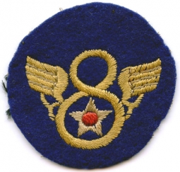 Early WWII UK-Made US 8th AF "Clipped Wing" Shoulder Patch