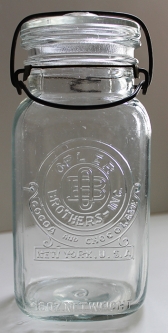 Wonderful 1920's Opler Brother's Inc. Cocoa & Chocolate Jar