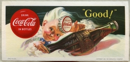 Beautiful 1953 Coca-Cola Advertising Ink Blotter featuring Sprite Boy