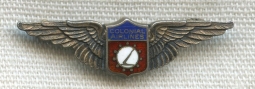 Beautiful Circa 1942 Colonial Air Lines 1st Issue Lapel Wing