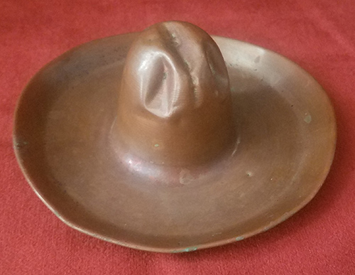 Great Old 1920's-30's Cowboy Western 10 Gallon Hat Ashtray in Copper ...