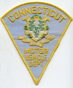 1970s Connecticut Motor Vehicle Department Patch on Twill