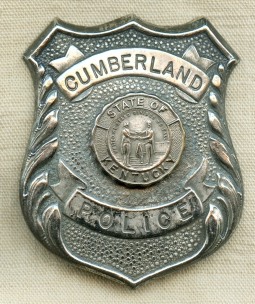 1950's-60's Cumberland KY Police Badge