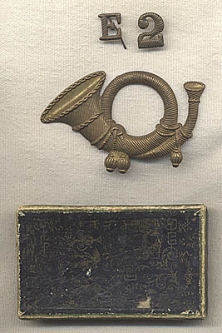 Civil War Officer's Cap Insignia and Box They Were Found Inside