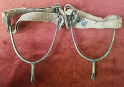 Scarce Civil War Union Cavalry Officers Spurs & Leather Straps