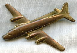 Large 1950s DC-4 Airliner Tie Bar