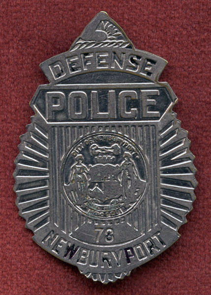 Cool Early WWII Newburyport, Massachusetts Defense Police Badge ...