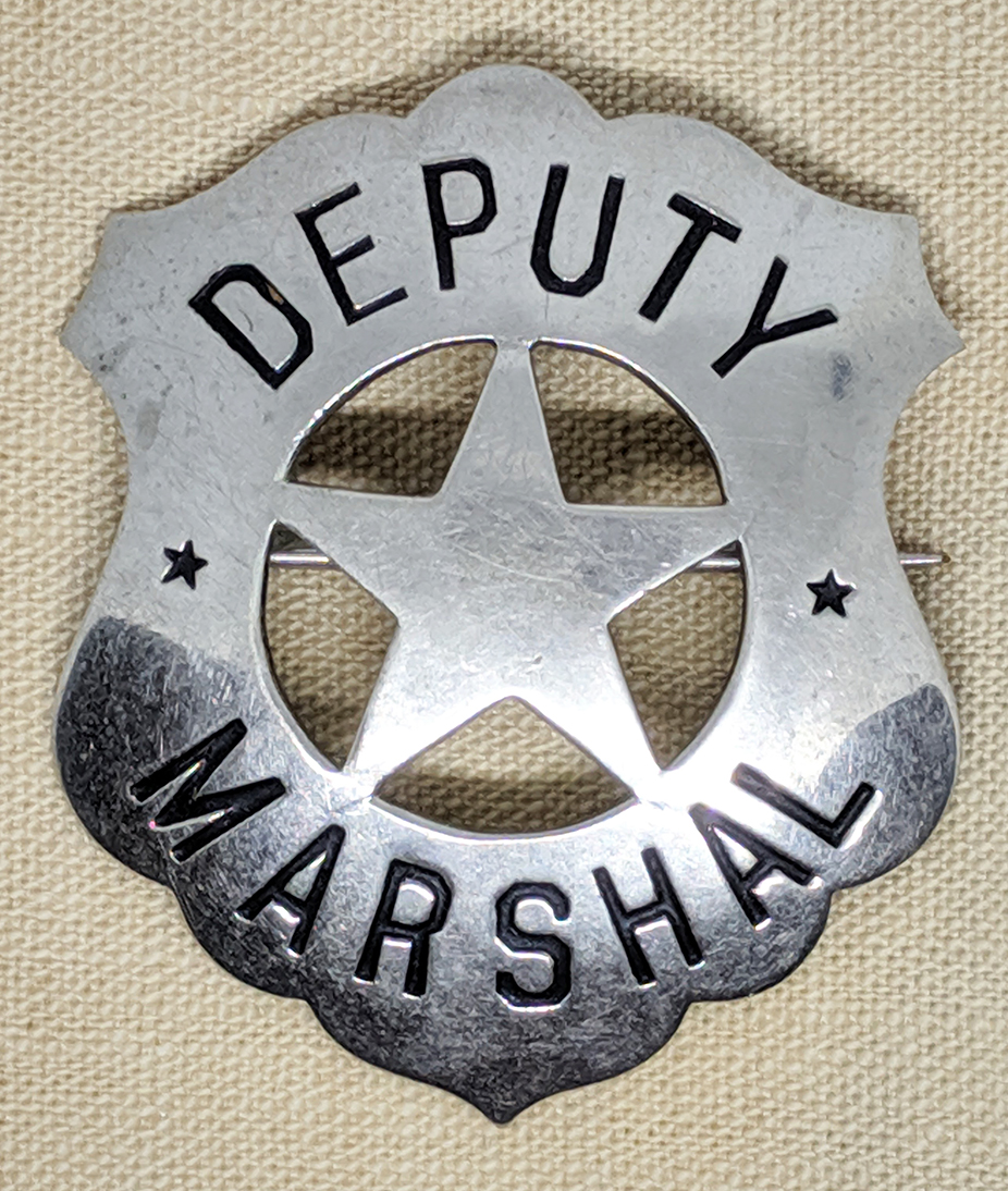 Great Ca 1900s- 1910 Old West Deputy Marshal Circle Cut-Out Star Shield ...