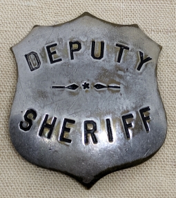 Great "Old West" Deputy Sheriff "Stock"  Shield Badge