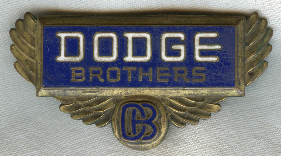 Circa Late 1920s Dodge Brothers Auto/Truck Radiator Badge NO LONGER ...