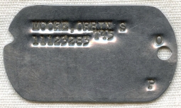 Single WWII US Army Dog Tag T-Dated 1945