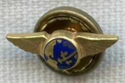 Rare Late 1920s Tiny Douglas Aircraft Lapel Pin with "Around the World" Logo