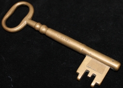 Great Old Large Brass "Jail" or perhaps "Gaol" Key with "D.S.G" Markings