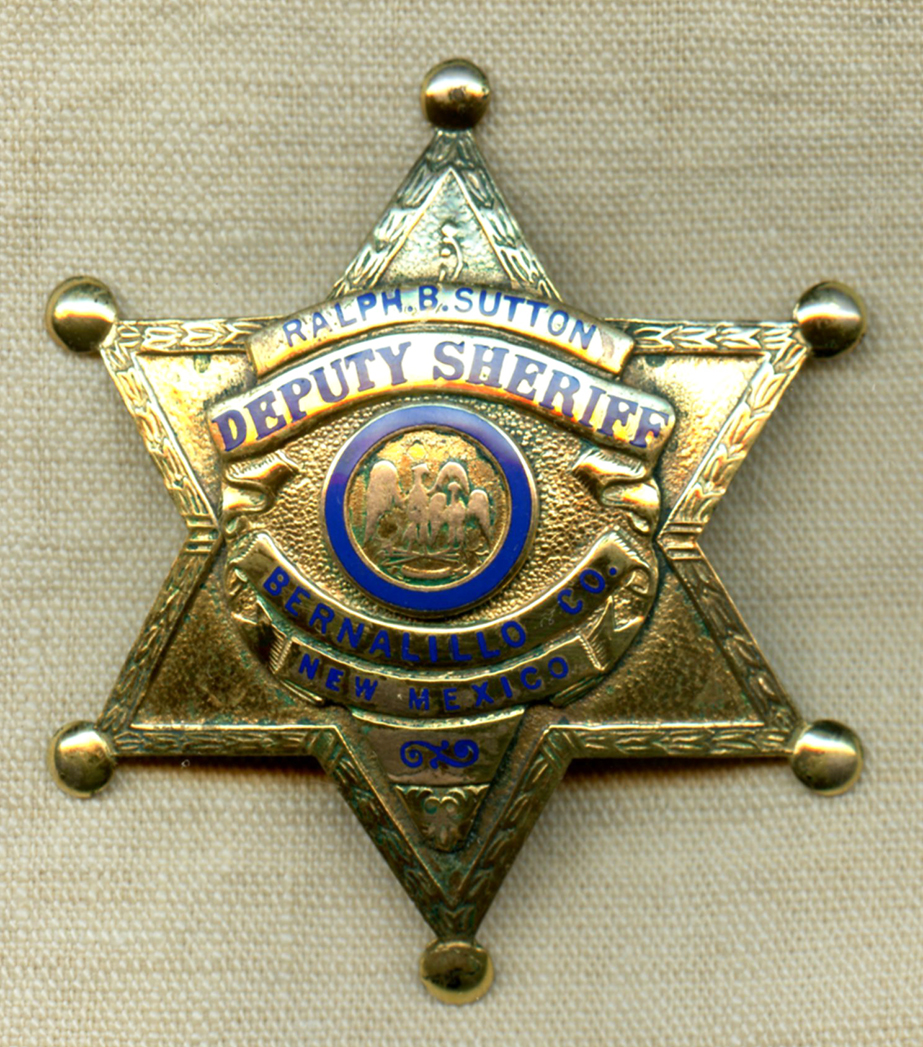 Beautiful 1940's-50's Bernalillo County, N.M. Deputy Sheriff 6pt Star ...