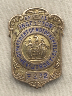 Early New Jersey Dept. of Motor Vehicles Special Inspector Badge