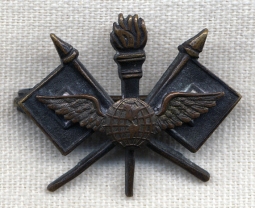 Early WWI US Air Service (USAS) Signal Corps Officer Collar Insignia