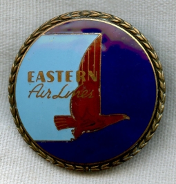 Beautifully Enameled 1950s Eastern Airlines Steward Cap Badge, 5th Issue