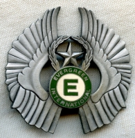 1990s Evergreen International Airlines Pilot Hat Badge