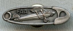 1960s Federal Aviation Administration (FAA) Safety Award Pin Shaped as Spirit of St. Louis