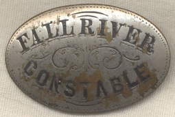 1880s Fall River, Massachusetts Constable Badge