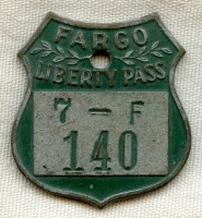 Cool WWII USN Liberty Pass for Sailor from USN Receiving Station, Fargo Barracks, Boston