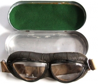 1930's US Navy MK1 Style Fischer Flight Goggles with Case