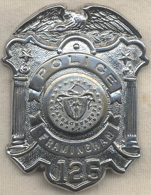 1910s-20s Framingham, Massachusetts Police Badge: Flying Tiger Antiques ...