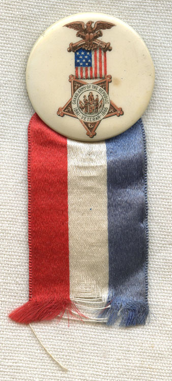 Early 20th Century GAR (Grand Army of the Republic) Celluloid Badge ...