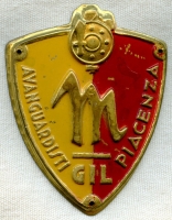 1930s-WWII Italian Fascist Youth Guard/GIL-Giovent Italiana del Littorio Piacenza Sleeve Shield