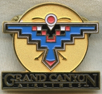 Circa 1995 Grand Canyon Airlines Pilot Hat Badge 3rd Issue
