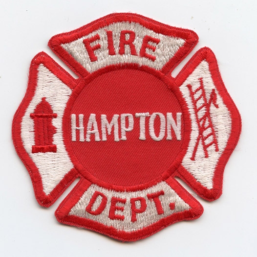 1980's Hampton, New Hampshire Fire Department Patch with Twill Center ...