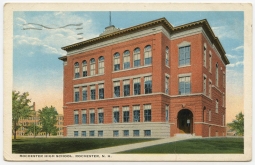 Early 1920s Postcard of Rochester High School, Rochester New Hampshire