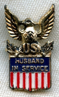 WWII Sterling Husband-in-Service Pin by Coro