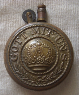 Great Large WWI Trench Art Lighter from German Belt Buckle Centers