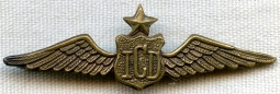 WWII US Air Transport Cmd. Unofficial "India China Division" Shirt Size Pilot or First Officer Wing