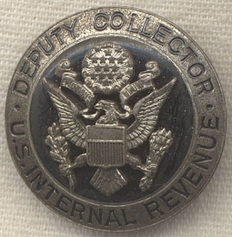 RARE! 1920s US IRS (Internal Revenue Service) Deputy Collector Badge in Sterling by B.B.&B.