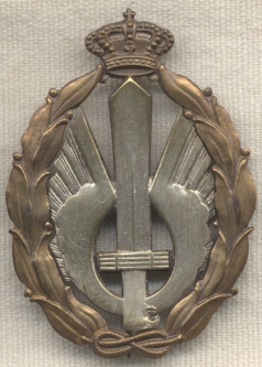 WWII Italian Air Force Silver Assault Combat Qualification Badge by Lorioli