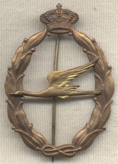 WWII Italian Air Force Gold Rescue Qualification Badge by Lorioli